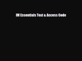 Download IM Essentials Text & Access Code PDF Full Ebook