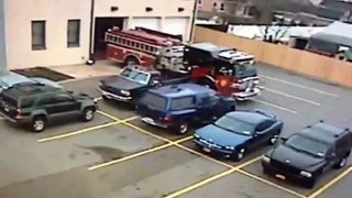 Rushing Firefighters Collide