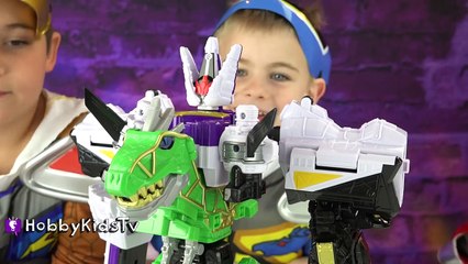 World's Biggest POWER RANGERS Surprise Egg! Toy Adventure + Dino Charge Surprises HobbyKidsTV_18