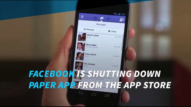 Facebook is shutting down its Paper app from its lineup