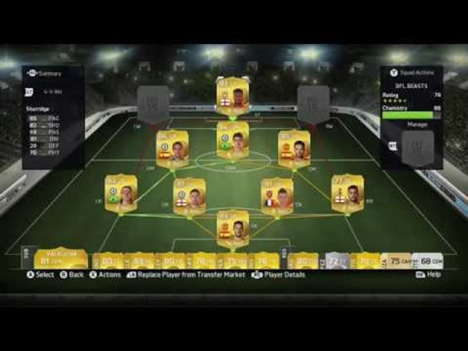 FIFA 15 - 60K BPL FITNESS SQUAD BUILDER FT. WALCOTT, STURRIDGE AND SCHURRLE
