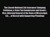 PDF The Lincoln National Life Insurance Company Petitioner v. State Tax Commission and Greek