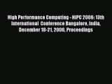 Read High Performance Computing - HiPC 2006: 13th International  Conference Bangalore India