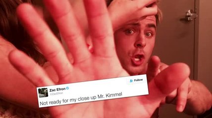 Zac Efron es sorprendido sin camisa por Jimmy Kimmel