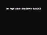 Read Book One Page CA Bar Cheat Sheets -EVIDENCE PDF Online