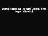 [PDF] Where Nobody Knows Your Name: Life In the Minor Leagues of Baseball Read Online