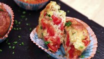 Muffins au thon, tomates et ciboulette