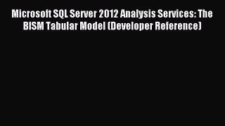 Read Microsoft SQL Server 2012 Analysis Services: The BISM Tabular Model (Developer Reference)