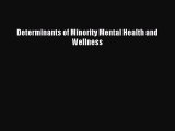 Download Determinants of Minority Mental Health and Wellness Ebook Online