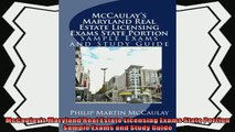 complete  McCaulays Maryland Real Estate Licensing Exams State Portion Sample Exams and Study Guide