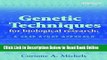 Download Genetic Techniques for Biological Research: A Case Study Approach  PDF Free