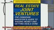 behold  Real Estate Joint Ventures The Canadian Investors Guide to Raising Money and Getting