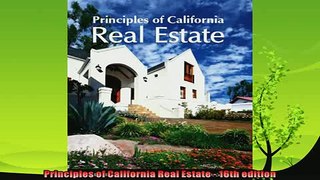 different   Principles of California Real Estate  16th edition