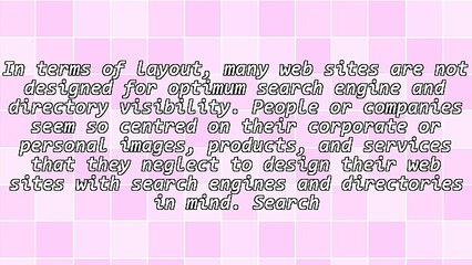 Designing sites for search engines and directories