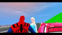 New Hulk Rainbow Colored Superman Cars Spiderman McQueen Cars w- Children Nursery Rhyme with Action_15