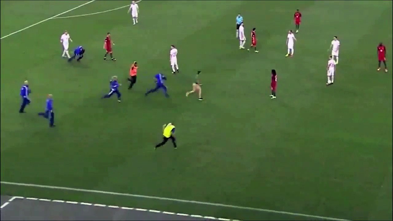 Cristiano Ronaldo Attacked by a fan during Portugal - Poland