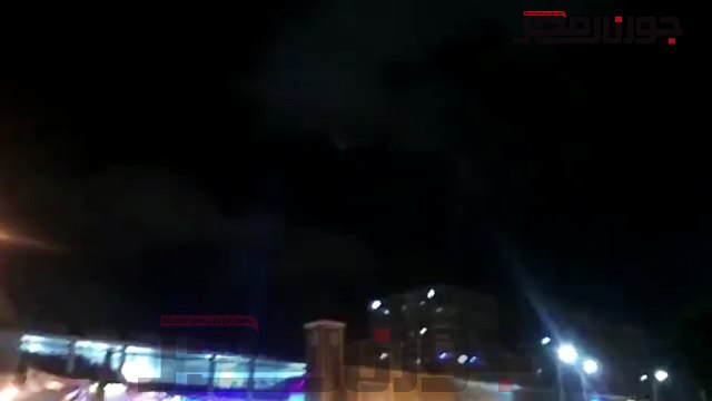 إطلاق الألعاب النارية بميدان سيدي جابر احتفالاً بذكرى ثورة 30 يونيو