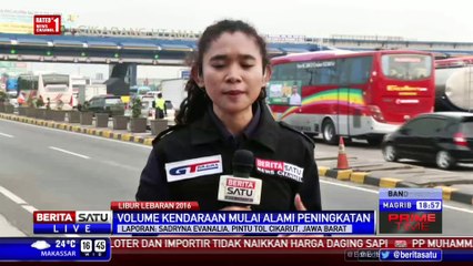 Penampakan Kepadatan di Pintu Tol Cikarang Utama H-5 Lebaran