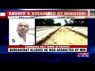 Azam Khan Slaps Engineer - Workers on Strike