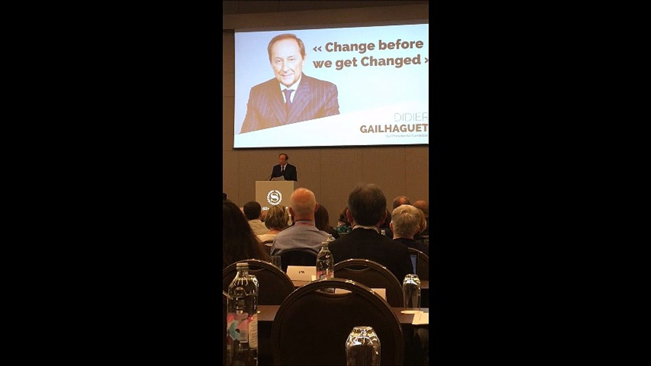 Discours de Didier Gailhaguet - Présidence à l'ISU 2016