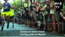 Madrid:traditionnelle course en talons pour la Gay pride