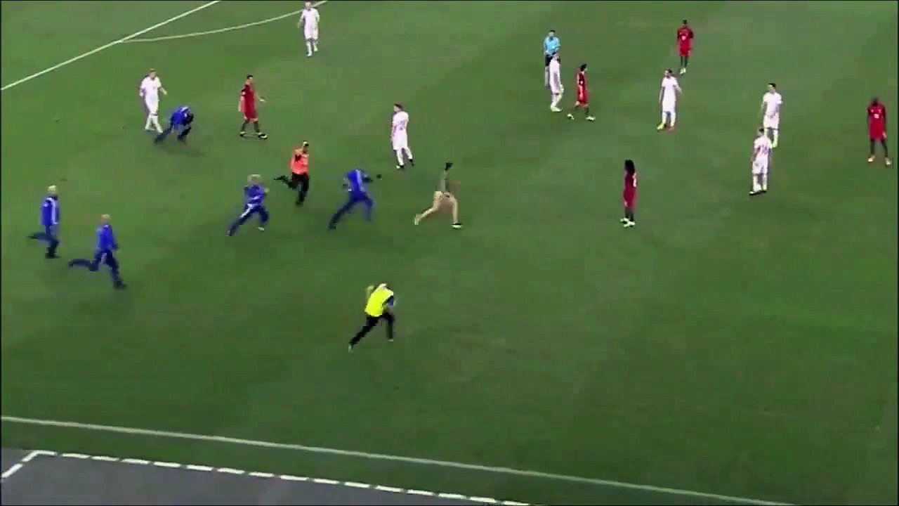 Cristiano Ronaldo Attacked by a fan during Portugal - Poland