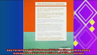 there is  Key Performance Indicators KPI The 75 measures every manager needs to know Financial