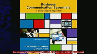 book online   Business Communication Essentials 7th Edition