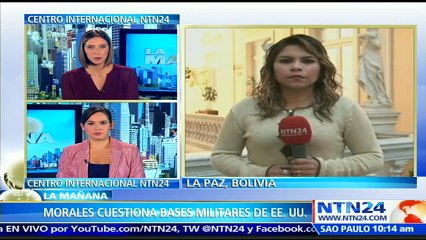 Evo Morales cuestiona que EE.UU. defienda libertad y mantenga bases en América Latina