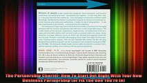 READ book  The Partnership Charter How To Start Out Right With Your New Business Partnership or Fix Full EBook