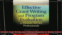 complete  Effective Grant Writing and Program Evaluation for Human Service Professionals