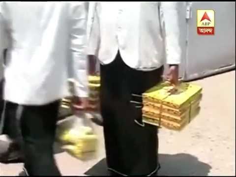 Sweets and Flowers distributed outside Pranab Mukherjee's residence