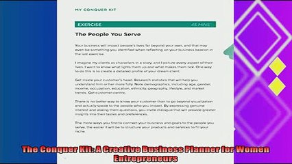 behold  The Conquer Kit A Creative Business Planner for Women Entrepreneurs