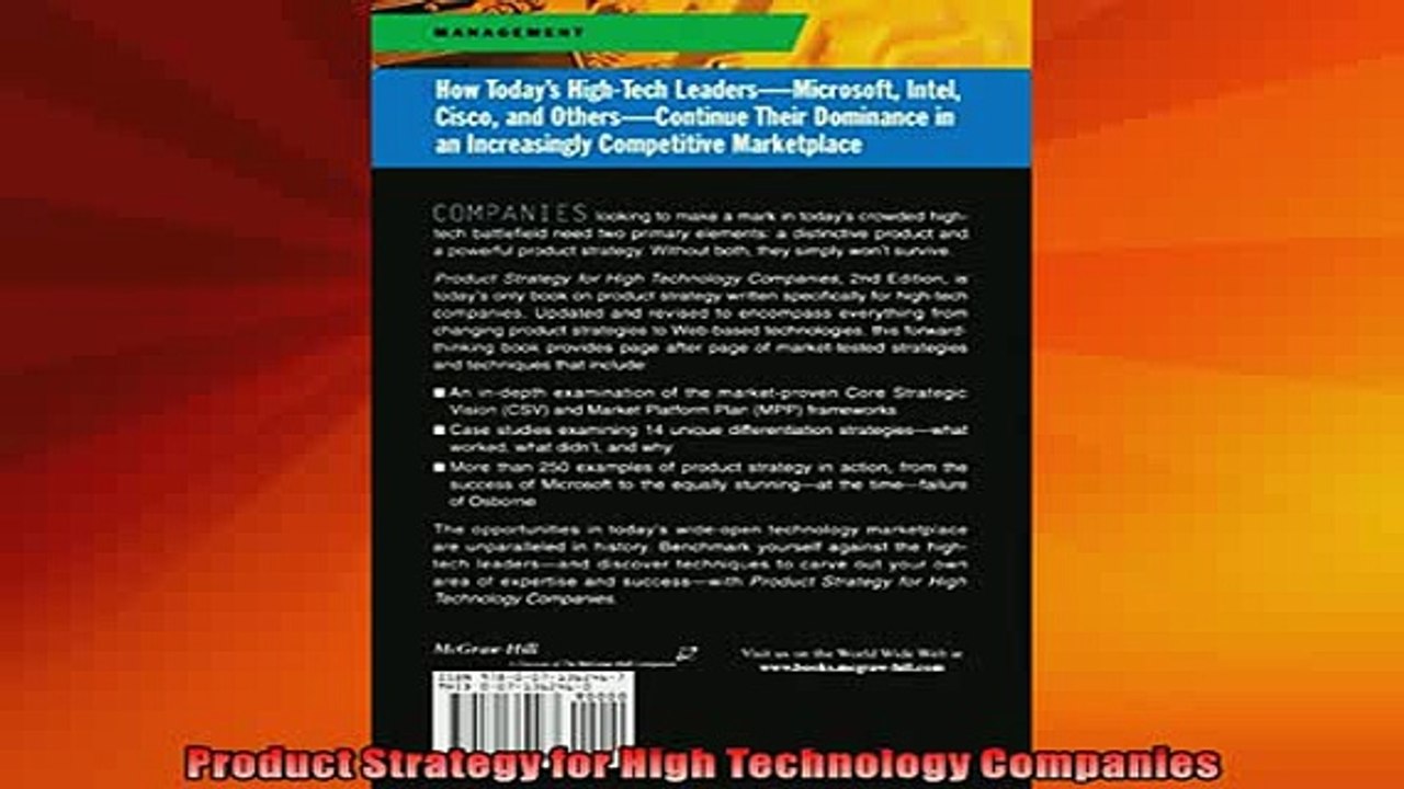 READ book  Product Strategy for High Technology Companies Full EBook