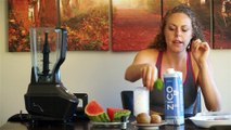 Healthy Smoothie Recipe: Watermelon, Kiwi & Mint! Refreshing Electrolyte Sports Drink!