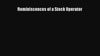 Read Reminiscences of a Stock Operator PDF Online