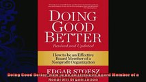 complete  Doing Good Better How to be an Effective Board Member of a Nonprofit Organization