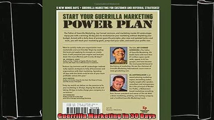 book online   Guerrilla Marketing in 30 Days