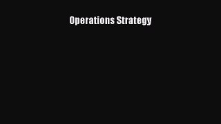 Read Operations Strategy Ebook Free