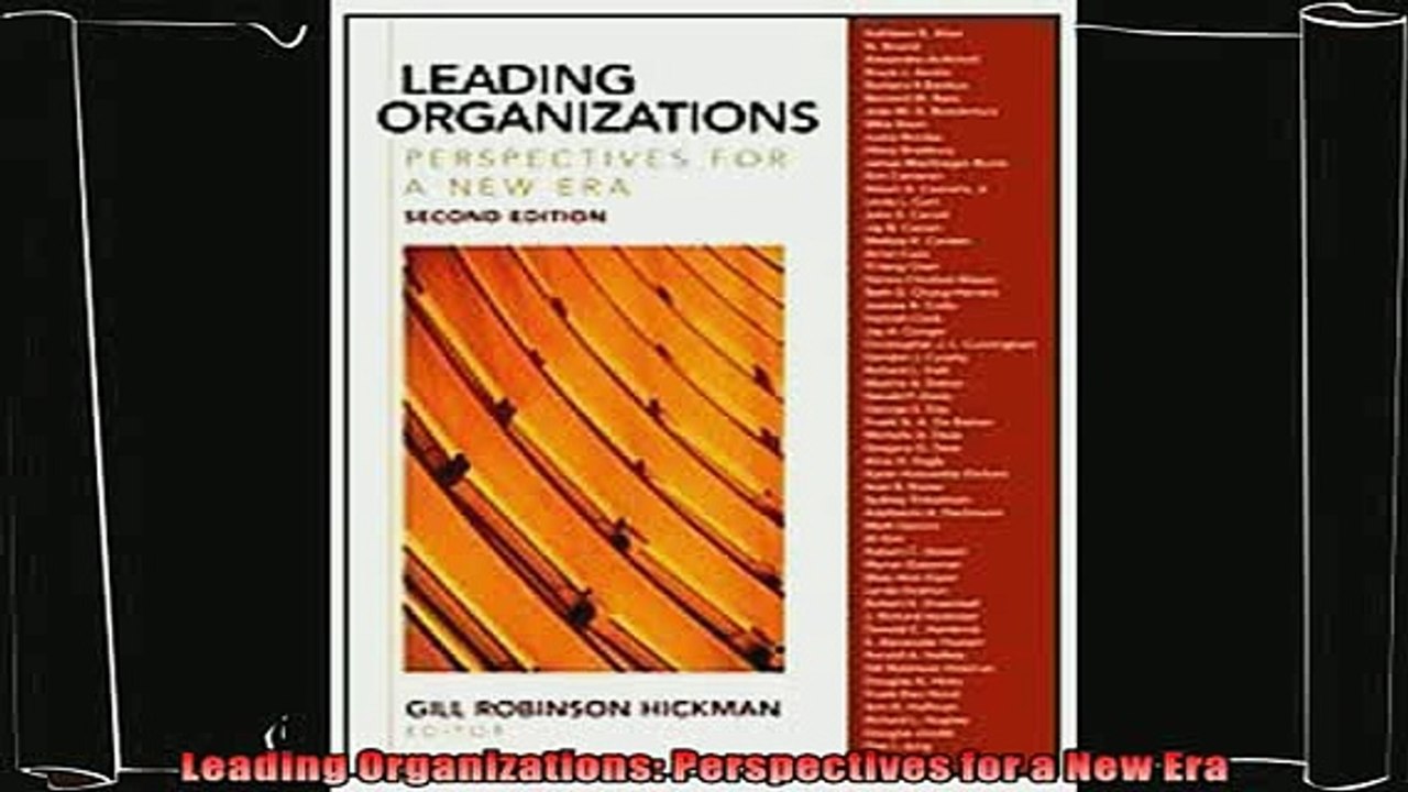 complete  Leading Organizations Perspectives for a New Era