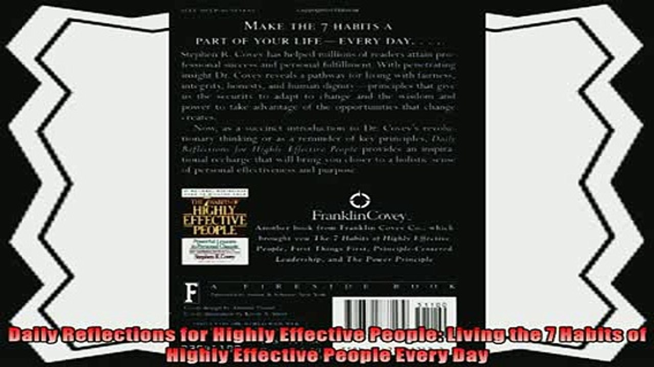 complete  Daily Reflections for Highly Effective People Living the 7 Habits of Highly Effective