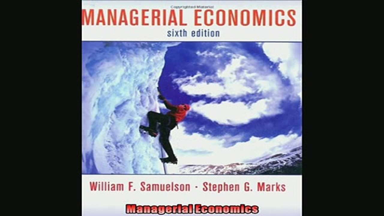 Read here Managerial Economics