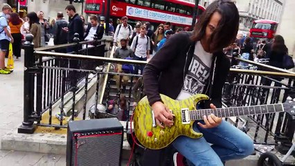 Miguel Montalban - Sultans of Swing - Awesome busker @ Oxford Circus Tube Station, London 30/06/16