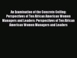 Download An Examination of the Concrete Ceiling: Perspectives of Ten African American Women