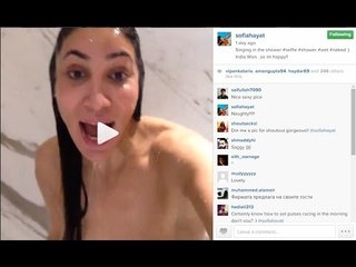 Sofia Hayat celebrates India's win over SA in shower║banned cuss words║ice bucket challenge