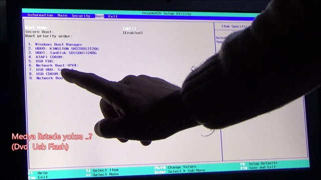 BIOS giriş ve Format atma ayarları (Dvd, Usb Flash BOOT ) HATA çözümleri. Videolu kısa anlatım