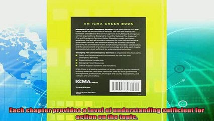 there is  Managing Fire and Emergency Services Icma Green Book