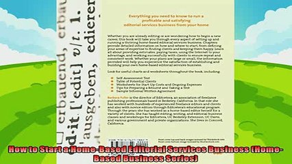 book online   How to Start a HomeBased Editorial Services Business HomeBased Business Series