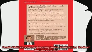 behold  Family Child Care RecordKeeping Guide Ninth Edition Redleaf Business Series