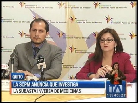 La Superintendencia de Control del Poder del Mercado investiga subasta de medicinas